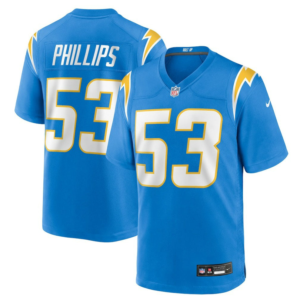 Del'Shawn Phillips Los Angeles Chargers Team Game Jersey - Powder Blue - Nike