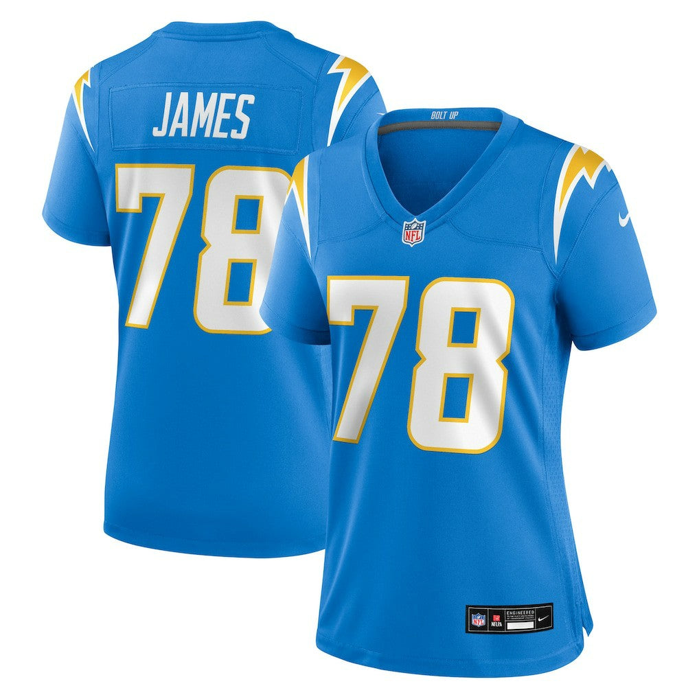 Andre James Los Angeles Chargers Women's Team Game Jersey - Powder Blue - Nike