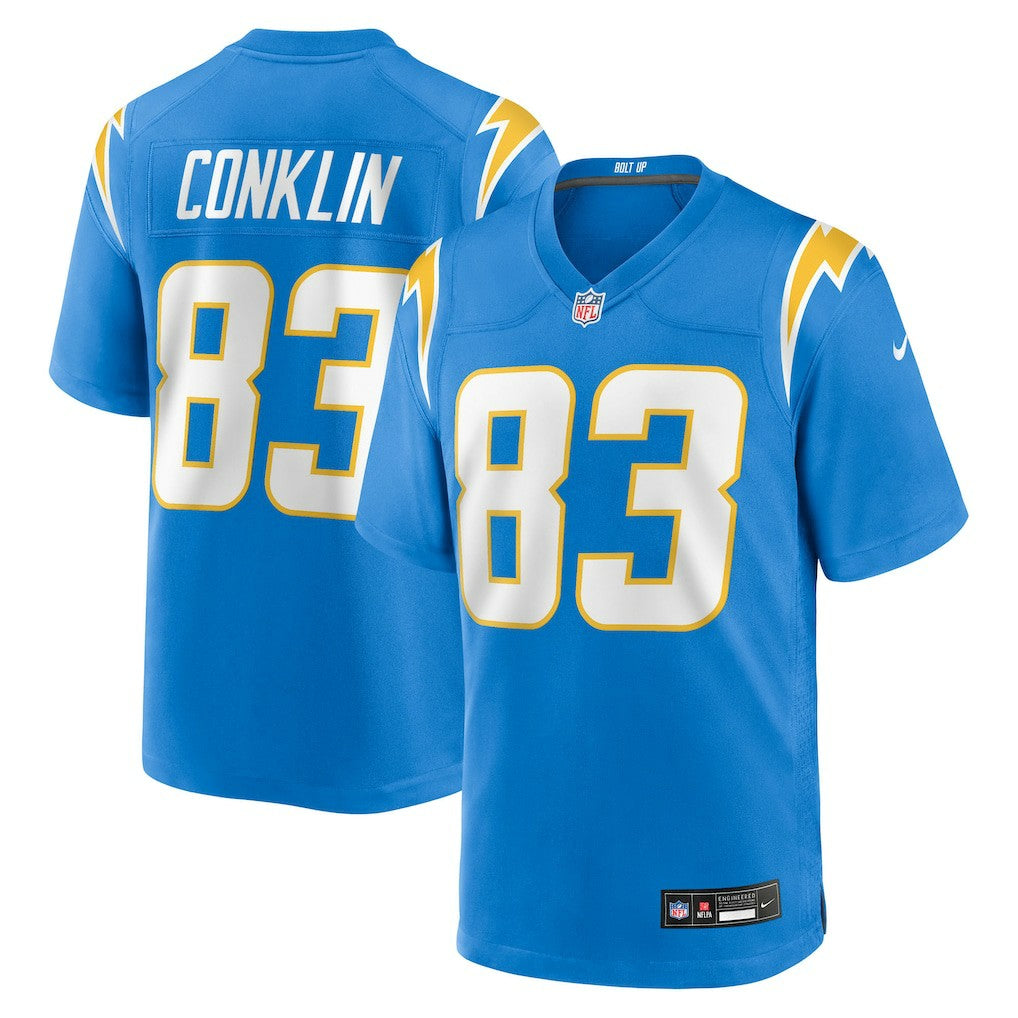 Tyler Conklin Los Angeles Chargers Team Game Jersey - Powder Blue - Nike