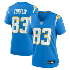 Tyler Conklin Los Angeles Chargers Women's Team Game Jersey - Powder Blue - Nike