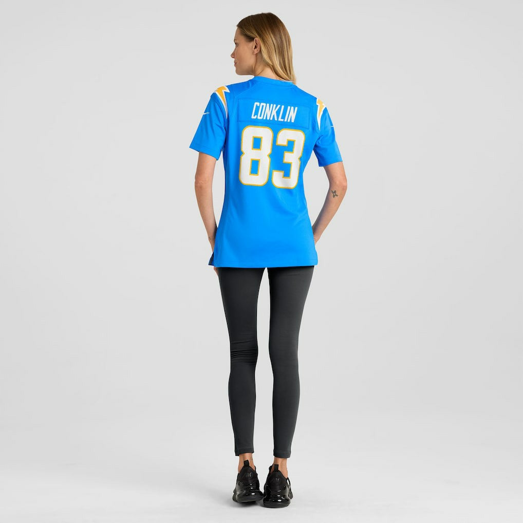Tyler Conklin Los Angeles Chargers Women's Team Game Jersey - Powder Blue - Nike