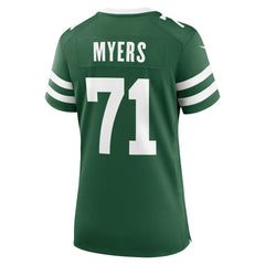 Josh Myers New York Jets Women's Game Jersey - Legacy Green - Nike