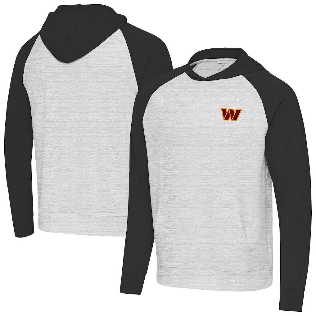 Washington Commanders Antigua Urgent Pullover Hoodie - Heather Gray/Black - NFL