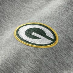 Green Bay Packers Antigua Urgent Pullover Hoodie - Heather Gray/Black - NFL