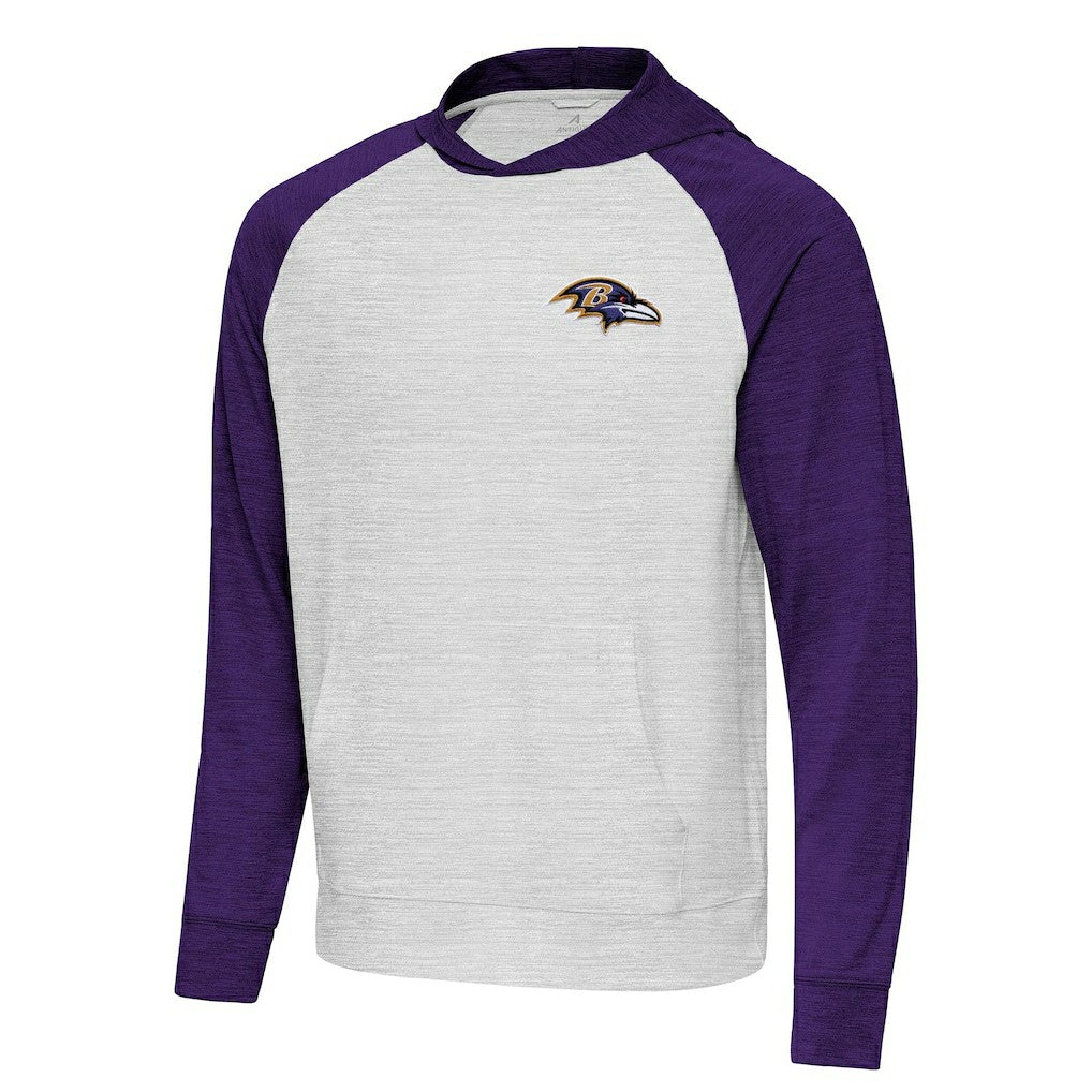 Baltimore Ravens Antigua Urgent Pullover Hoodie - Purple/Gray - NFL