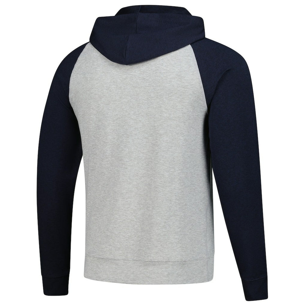 Chicago Bears Antigua Urgent Pullover Hoodie - Heather Gray/Navy - NFL