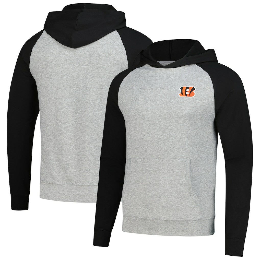 Cincinnati Bengals Antigua Urgent Pullover Hoodie - Heather Gray/Black - NFL