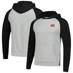 Cincinnati Bengals Antigua Urgent Pullover Hoodie - Heather Gray/Black - NFL