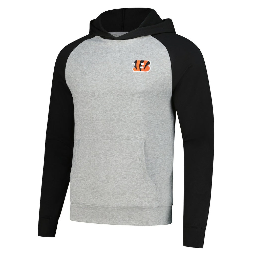 Cincinnati Bengals Antigua Urgent Pullover Hoodie - Heather Gray/Black - NFL