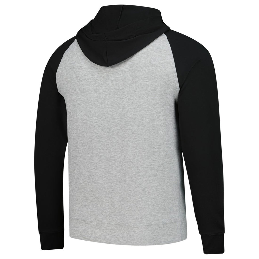 Detroit Lions Antigua Urgent Pullover Hoodie - Heather Gray/Black - NFL
