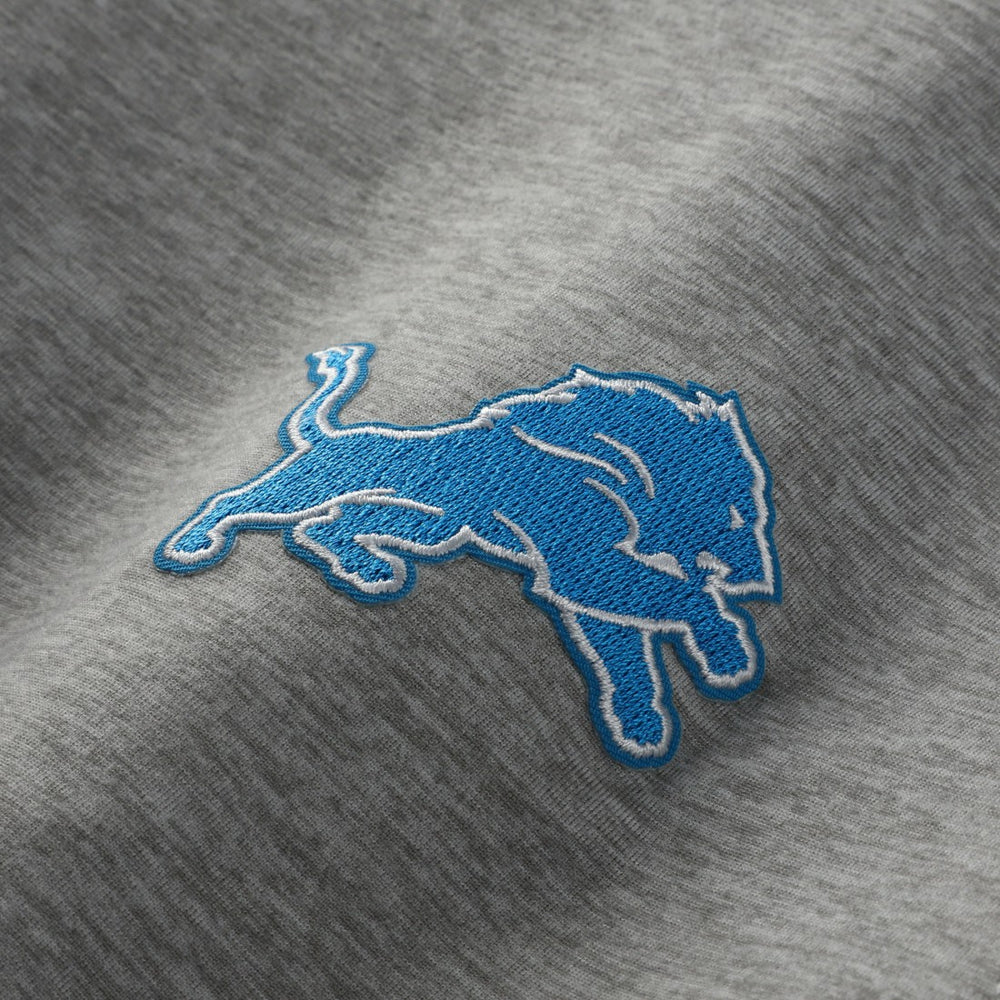 Detroit Lions Antigua Urgent Pullover Hoodie - Heather Gray/Black - NFL