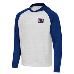New York Giants Antigua Urgent Pullover Hoodie - Royal/Gray - NFL