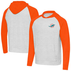 Miami Dolphins Antigua Urgent Pullover Hoodie - Gray/Orange - NFL