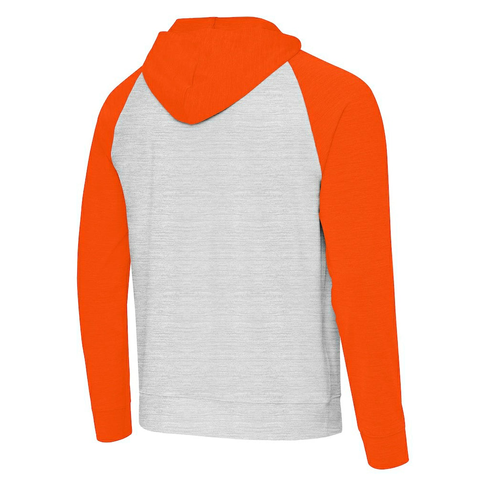 Miami Dolphins Antigua Urgent Pullover Hoodie - Gray/Orange - NFL