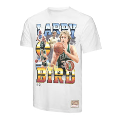 Mitchell & Ness Larry Bird Boston Celtics Commemorative Collage T-Shirt White