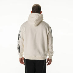 Las Vegas Raiders The Wild Collective Unisex Stacked Graphic Sleeve Fleece Hoodie - Cream - NFL