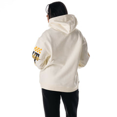 Pittsburgh Steelers The Wild Collective Unisex Stacked Graphic Sleeve Fleece Hoodie - Cream - NFL