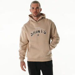 New Orleans Saints The Wild Collective Unisex Oversized Graphic Fleece Hoodie - Tan - NFL