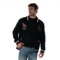 Arizona Cardinals The Wild Collective Unisex Jacquard Full-Zip Sweater - Black - NFL