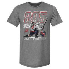 Alexander Ovechkin Washington Capitals 500 Level NHL All-Time Leading Goal Scorer Tri-Blend Grunge T-Shirt - Gray | NHL sale