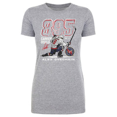 Alexander Ovechkin Washington Capitals 500 Level Women's NHL All-Time Leading Goal Scorer Grunge T-Shirt - Heather Gray | NHL Clearance