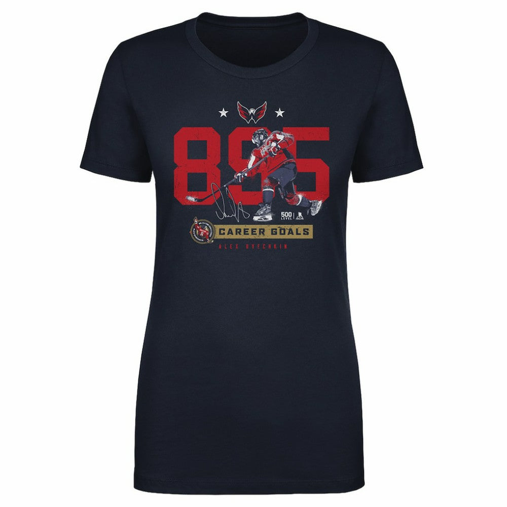 Alexander Ovechkin Washington Capitals 500 Level Women's NHL All-Time Leading Goal Scorer Number T-Shirt - Navy | NHL near me