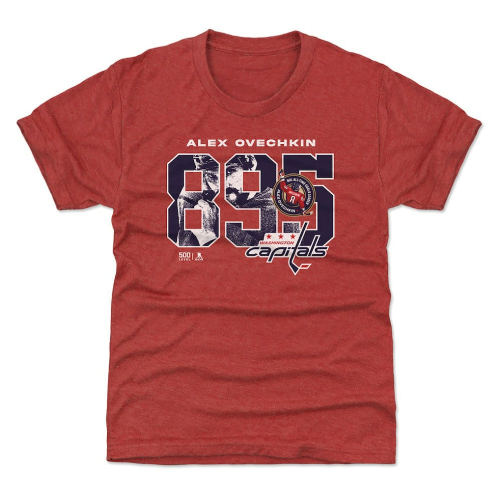 Alexander Ovechkin Washington Capitals 500 Level Youth NHL All-Time Leading Goal Scorer Overlay T-Shirt - Red | NHL sale