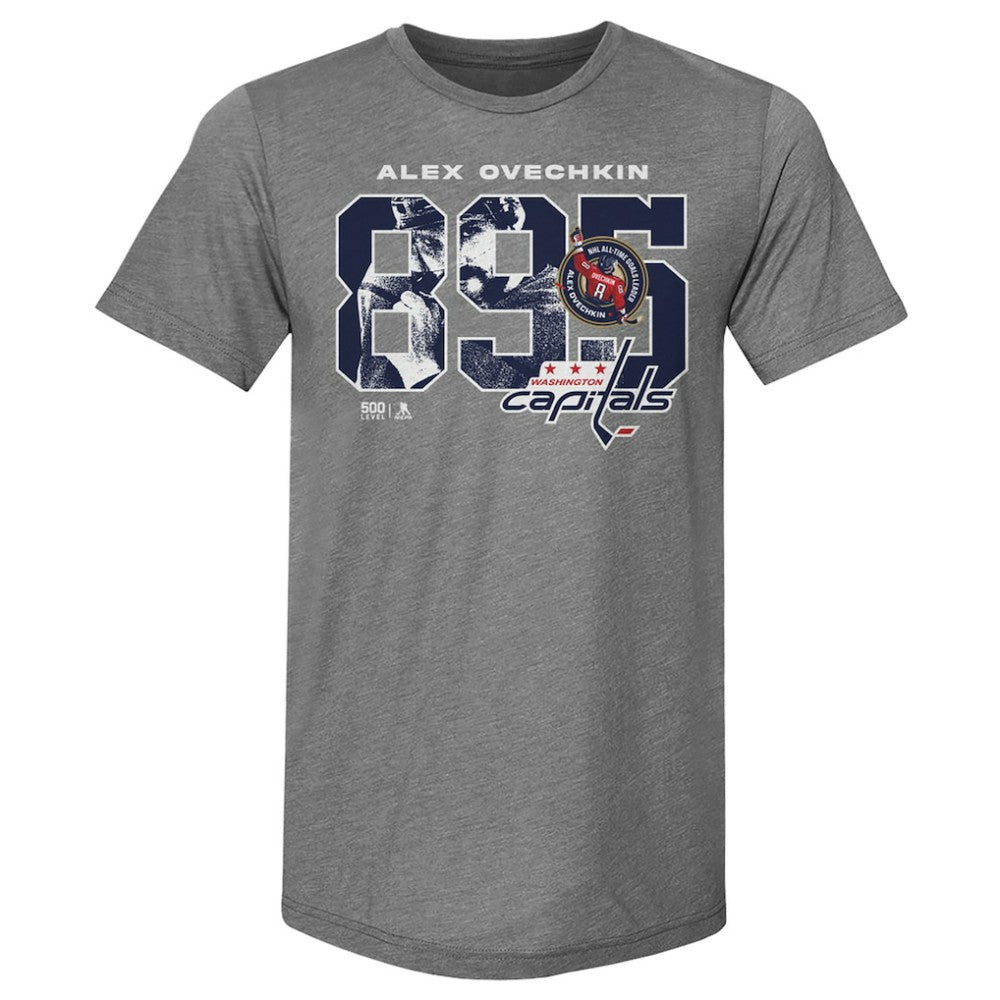 Alexander Ovechkin Washington Capitals 500 Level NHL All-Time Leading Goal Scorer Tri-Blend Overlay T-Shirt - Gray | NHL sale