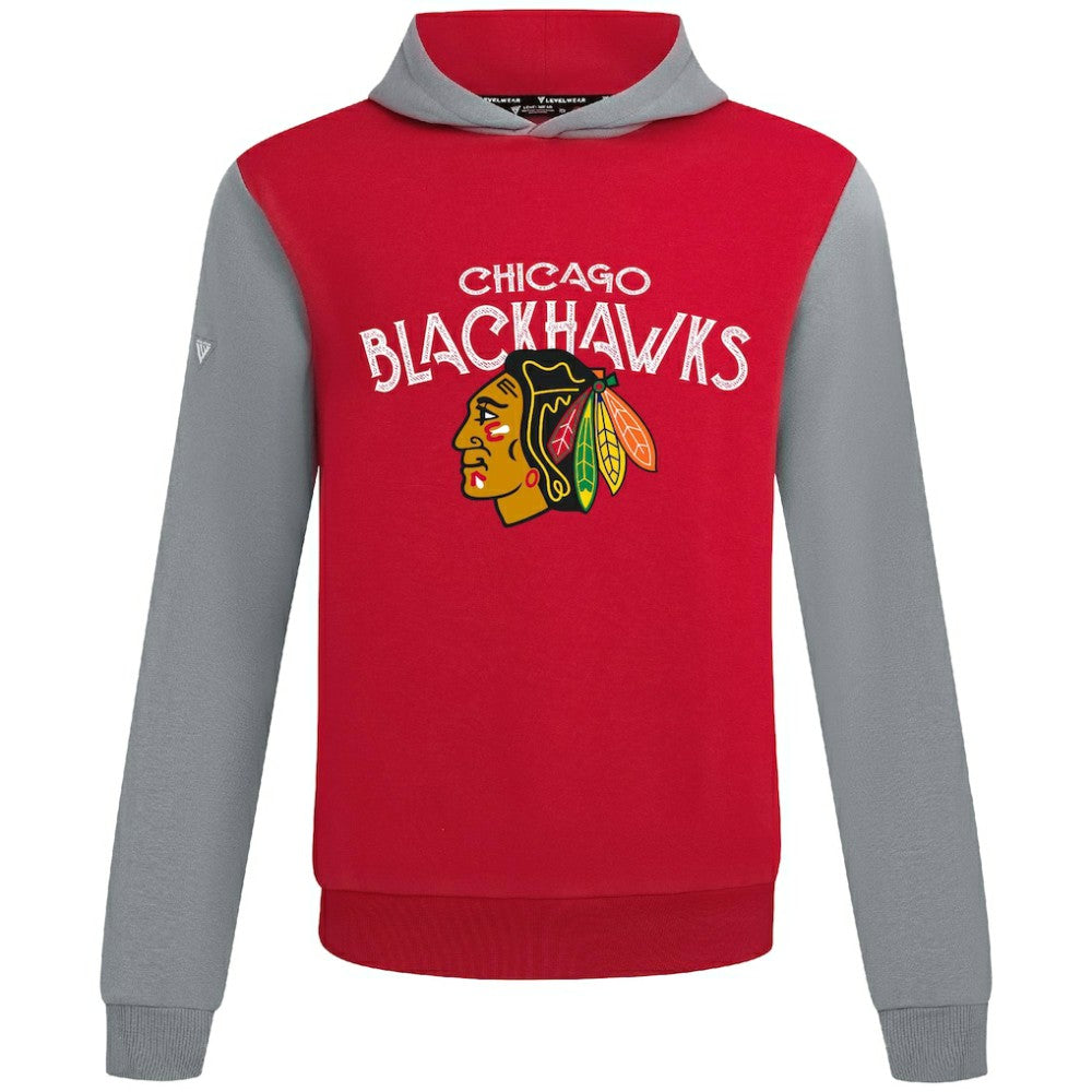Chicago Blackhawks Levelwear Ultimate Mission Pullover Hoodie - Red/Gray | NHL online