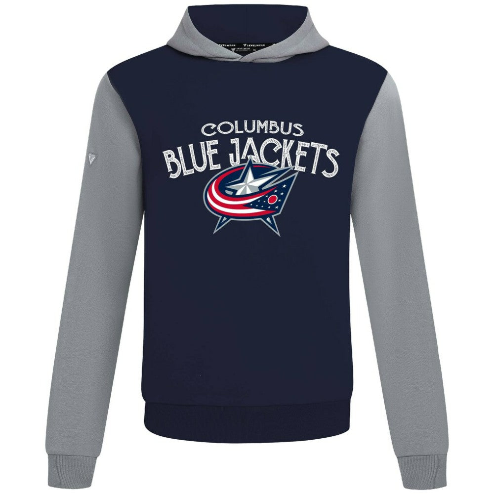 Columbus Blue Jackets Levelwear Ultimate Mission Pullover Hoodie - Navy/Gray | NHL Lifestyle