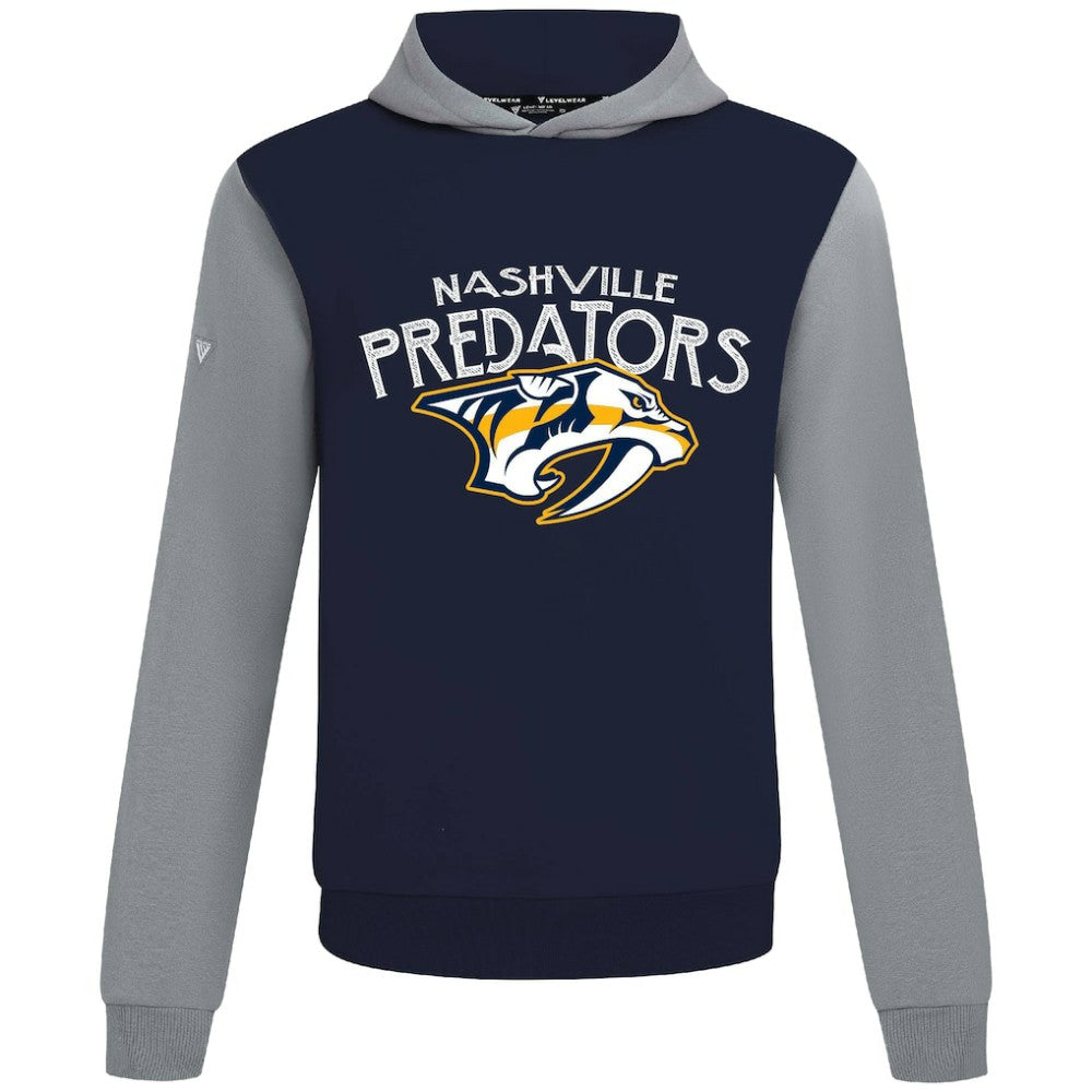 Nashville Predators Levelwear Ultimate Mission Pullover Hoodie - Navy/Gray | NHL near me