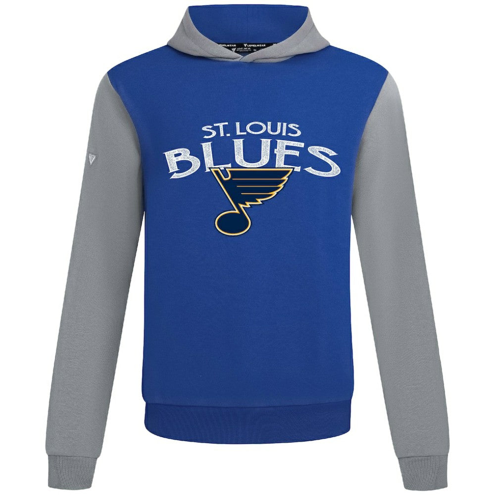 St. Louis Blues Levelwear Ultimate Mission Pullover Hoodie - Royal/Gray | NHL near me