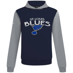 St. Louis Blues Levelwear Ultimate Mission Pullover Hoodie - Navy/Gray | NHL near me