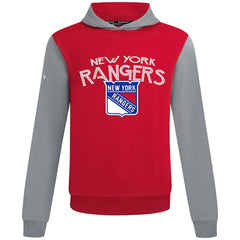 New York Rangers Levelwear Ultimate Mission Pullover Hoodie - Red/Gray | NHL Lifestyle