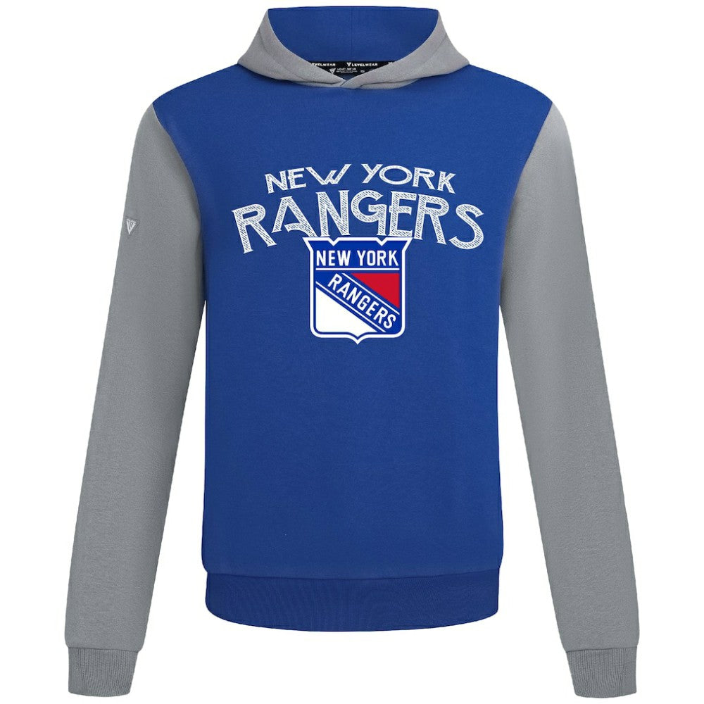 New York Rangers Levelwear Ultimate Mission Pullover Hoodie - Royal/Gray | NHL discount
