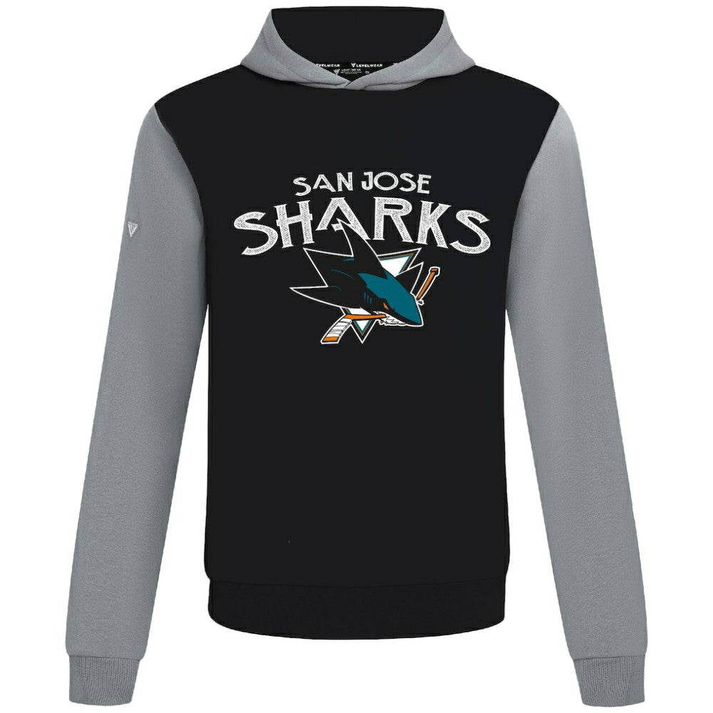 San Jose Sharks Levelwear Ultimate Mission Pullover Hoodie - Black/Gray | NHL sale