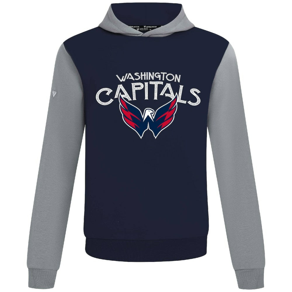 Washington Capitals Levelwear Ultimate Mission Pullover Hoodie - Navy/Gray | NHL discount