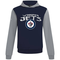 Winnipeg Jets Levelwear Ultimate Mission Pullover Hoodie - Navy/Gray | NHL Clearance