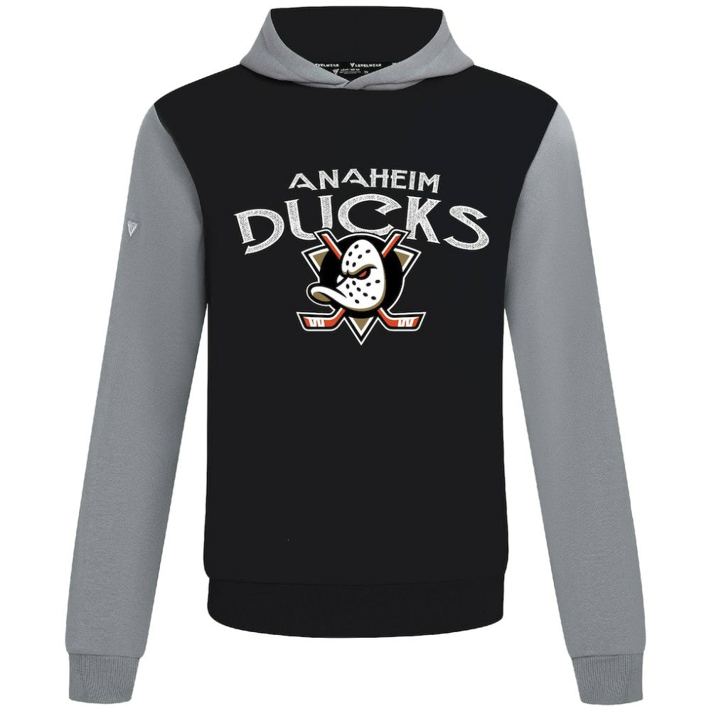 Anaheim Ducks Levelwear Ultimate Mission Pullover Hoodie - Black/Gray | NHL near me
