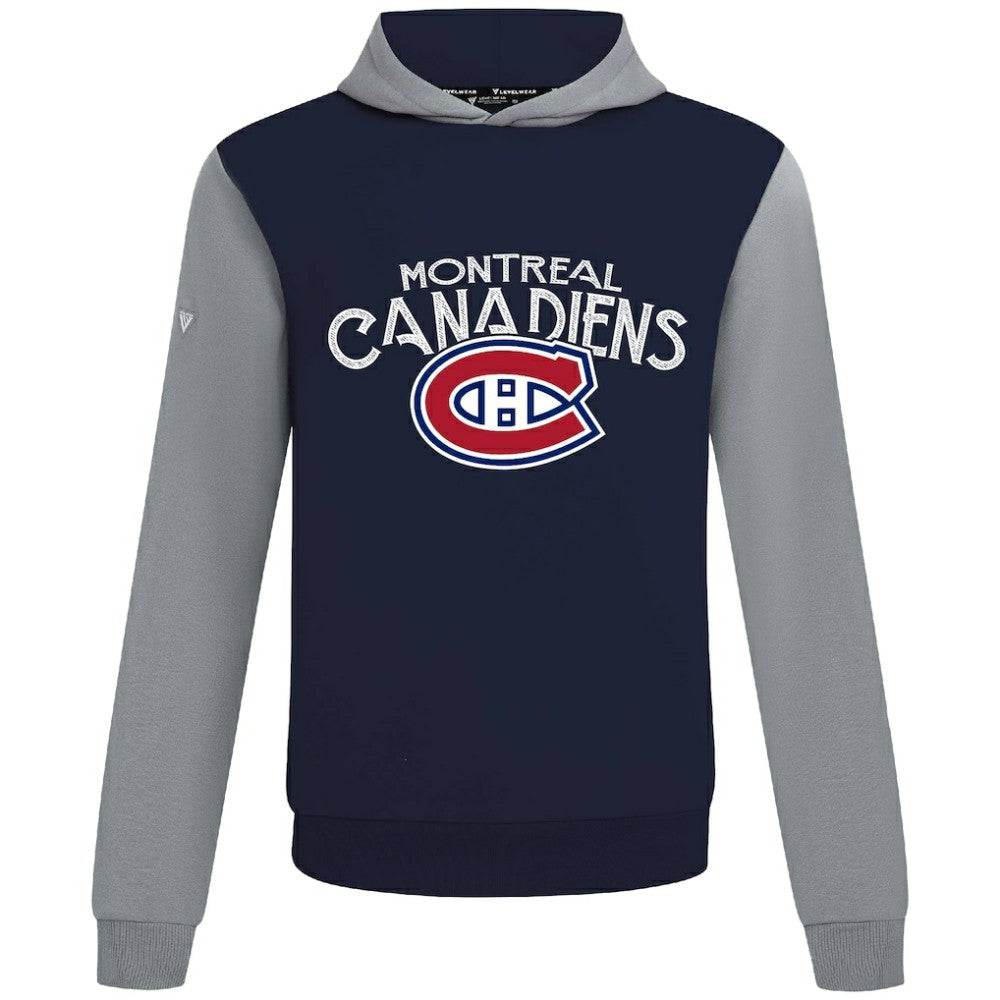 Montreal Canadiens Levelwear Ultimate Mission Pullover Hoodie - Navy/Gray | NHL discount