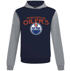 Edmonton Oilers Levelwear Ultimate Mission Pullover Hoodie - Navy/Gray | NHL sale