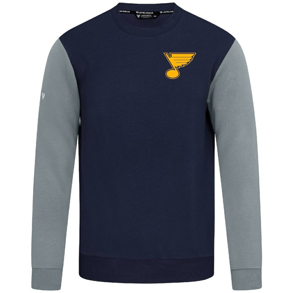 St. Louis Blues Levelwear Ultimate Response Sweatshirt - Navy/Gray | NHL discount