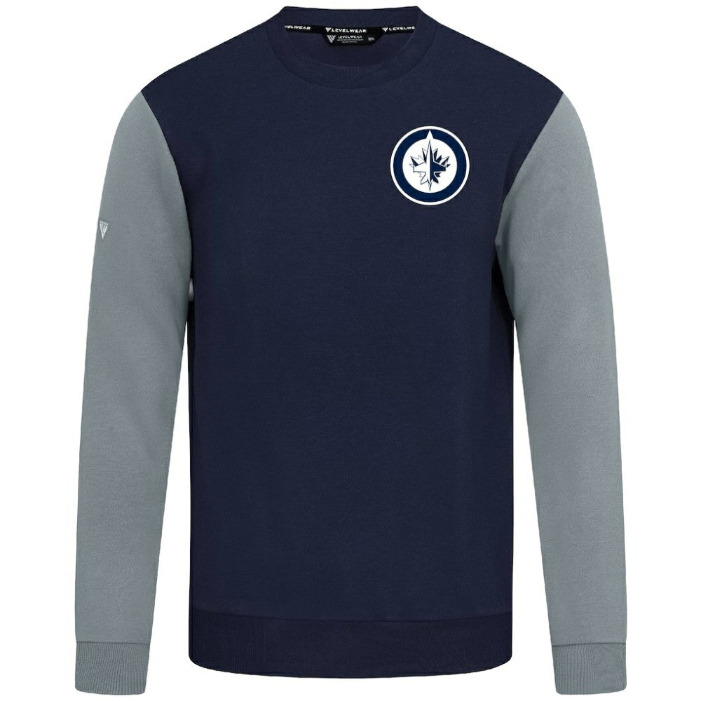 Winnipeg Jets Levelwear Ultimate Response Sweatshirt - Navy/Gray | NHL near me
