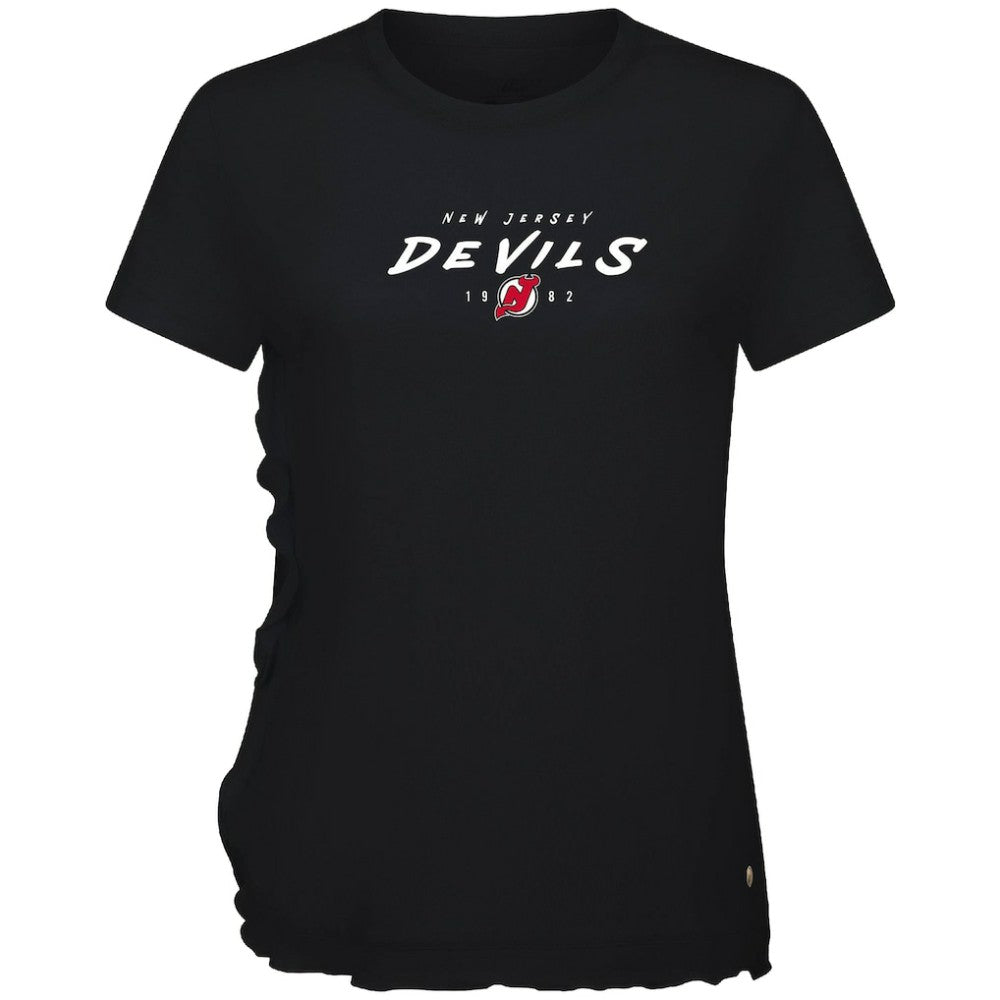 New Jersey Devils Levelwear Women's Airflow Scratched T-Shirt - Black | NHL online