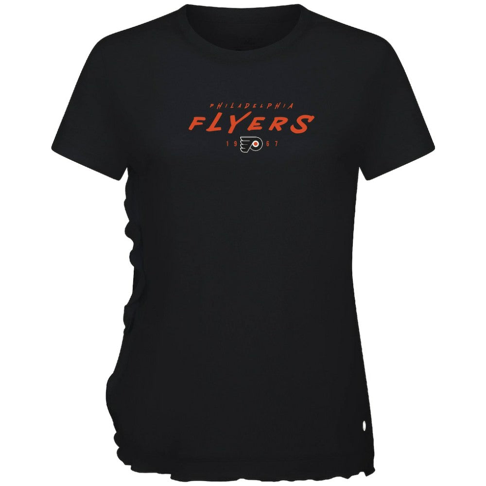Philadelphia Flyers Levelwear Women's Airflow Scratched T-Shirt - Black | NHL on sale
