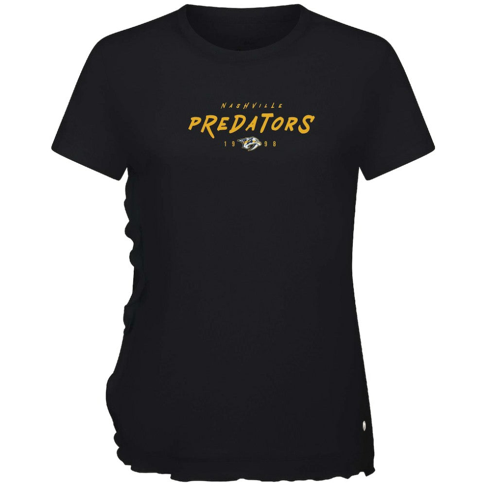 Nashville Predators Levelwear Women's Airflow Scratched T-Shirt - Black | NHL Lifestyle