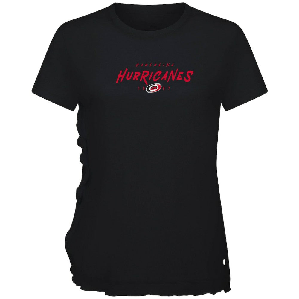 Carolina Hurricanes Levelwear Women's Airflow Scratched T-Shirt - Black | NHL Lifestyle