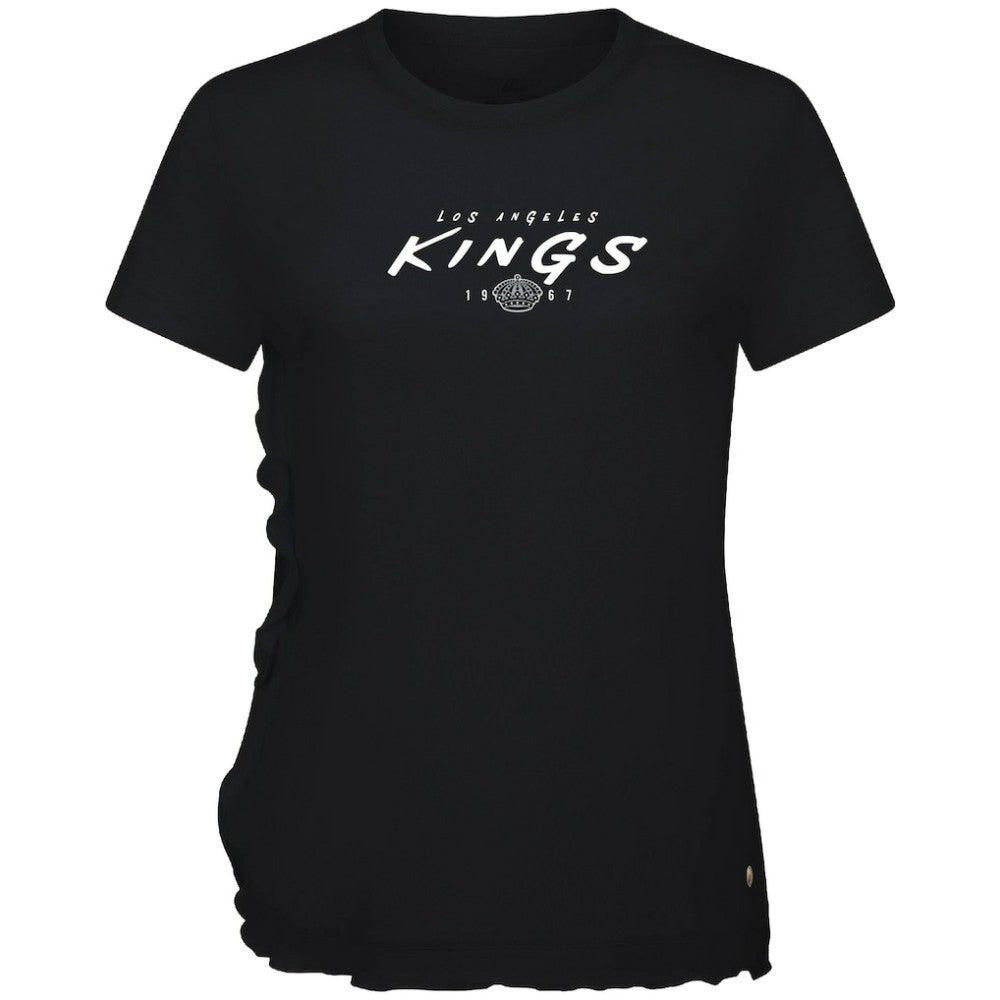 Los Angeles Kings Levelwear Women's Airflow Scratched T-Shirt - Black | NHL on sale