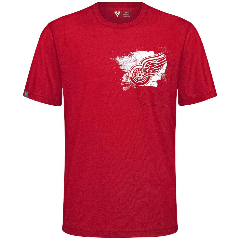 Detroit Red Wings Levelwear Focal Blasted T-Shirt - Red | NHL on sale