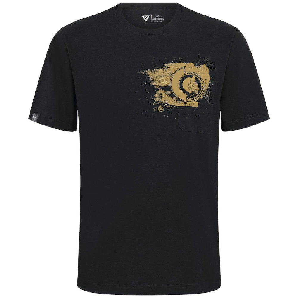 Ottawa Senators Levelwear Focal Blasted T-Shirt - Black | NHL online